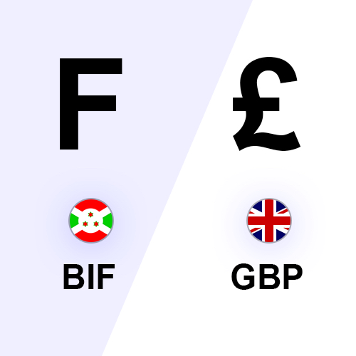 500000 Burundian Franc in British Pound Sterling (BIF to GBP)
