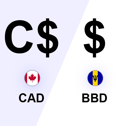 1 Canadian Dollar in Barbadian Dollar (CAD to BBD)