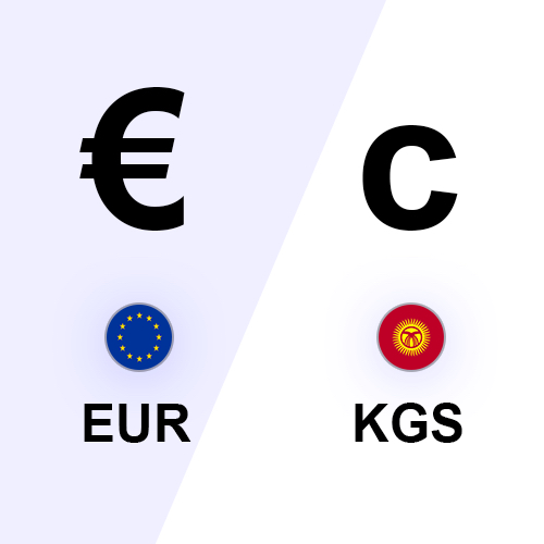 50 Euro in Kyrgystani Som (EUR to KGS)