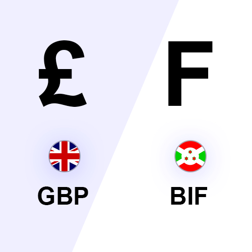10 British Pound Sterling in Burundian Franc (GBP to BIF)