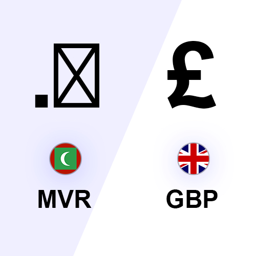 100000 Maldivian Rufiyaa in British Pound Sterling (MVR to GBP)