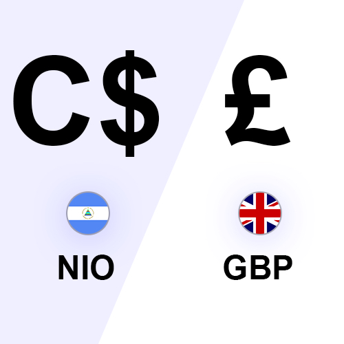 1 Nicaraguan Córdoba in British Pound Sterling (NIO to GBP)