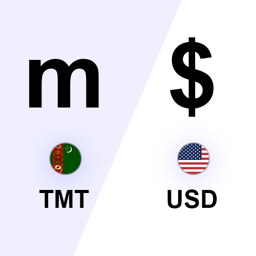 Turkmenistani Manat to USD dollar