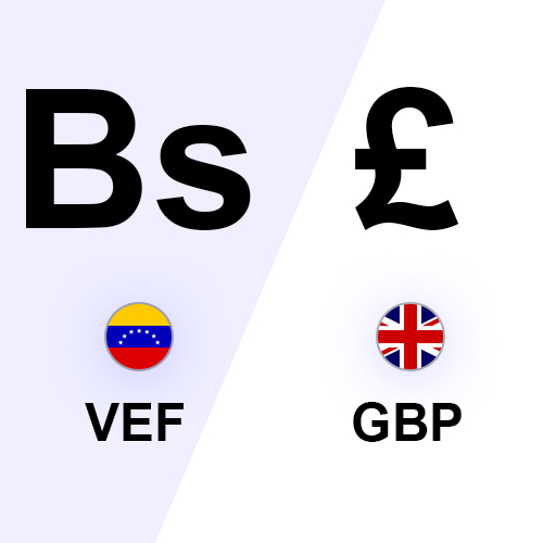 50 Venezuelan Bolívar in British Pound Sterling (VEF to GBP)